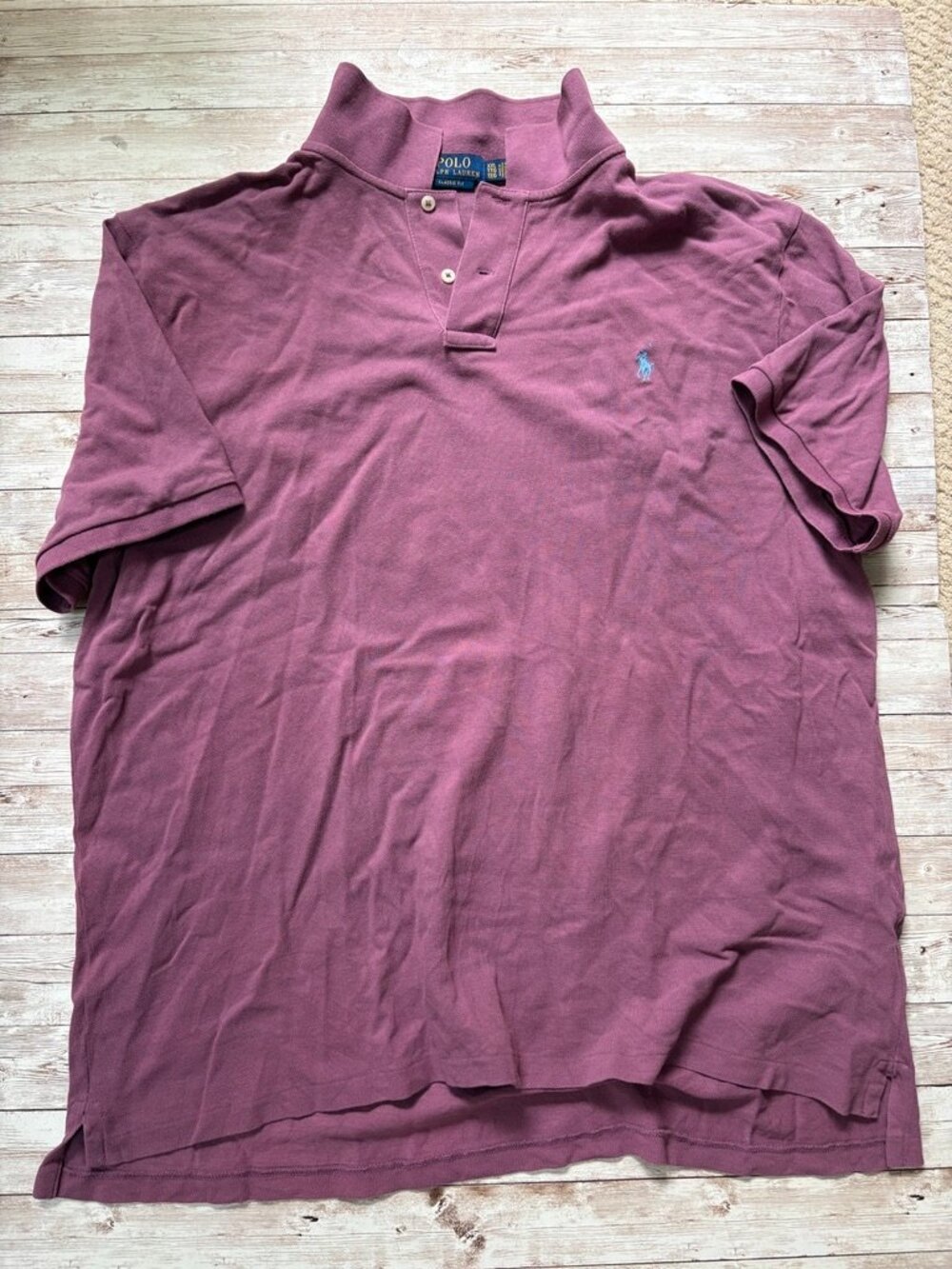 Polo Ralph Lauren - Iconic Mesh Polo Shirt - Classic Fit - XXL - Plum